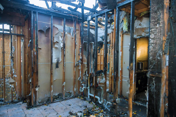 Professional Fire Damage Restoration technician working in Campbelltown, PA